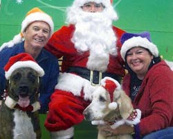 Bandit and his sister visit Santa Claus